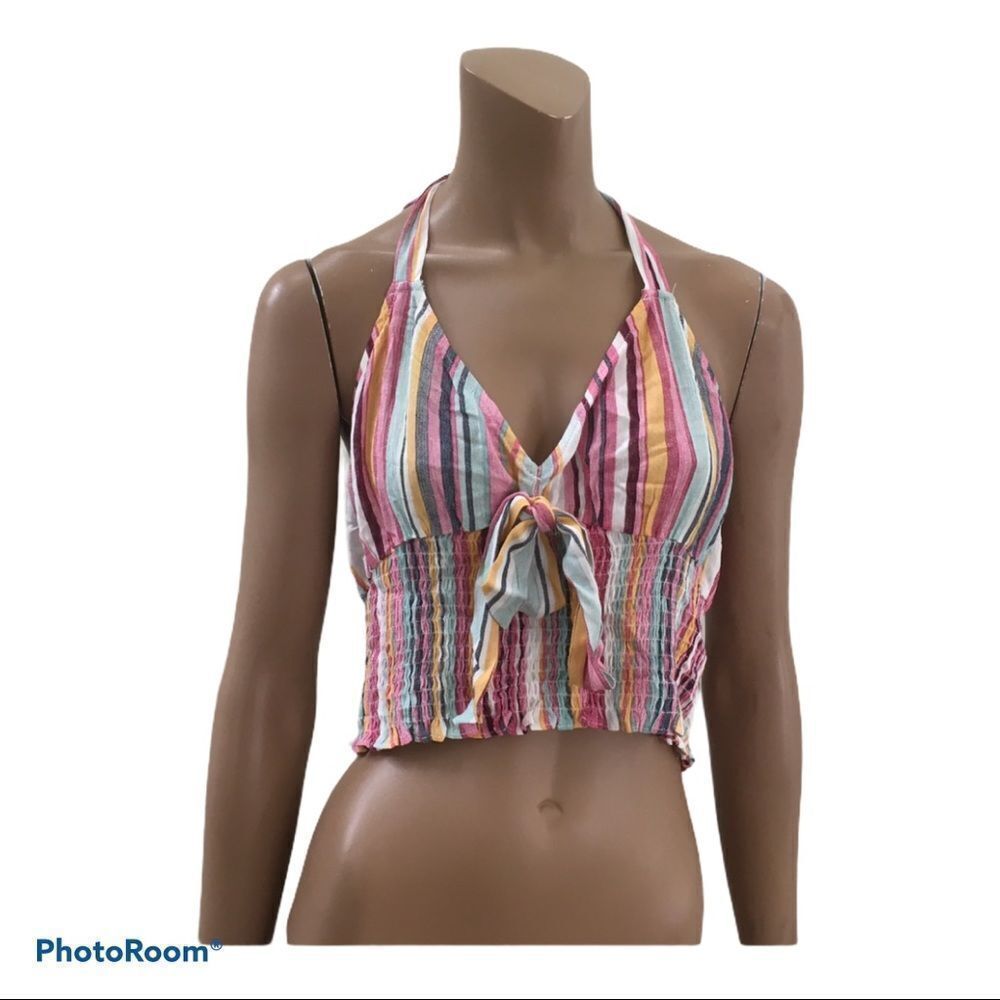 NEW A. Calin By Flying Tomato crop open back top L
